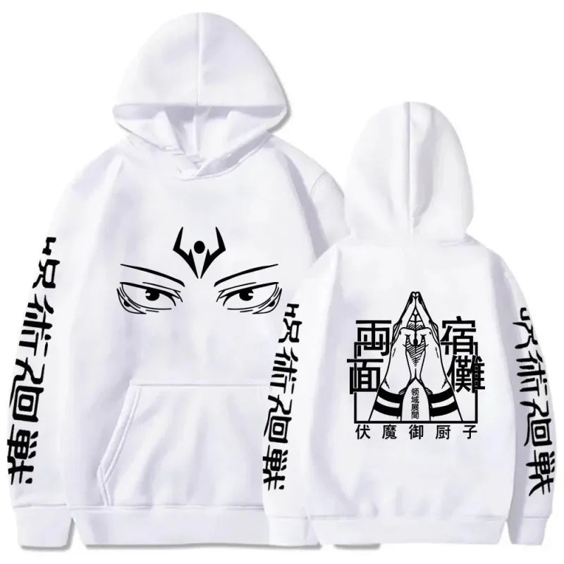 Japanese Anime Graphic Print Hoodie