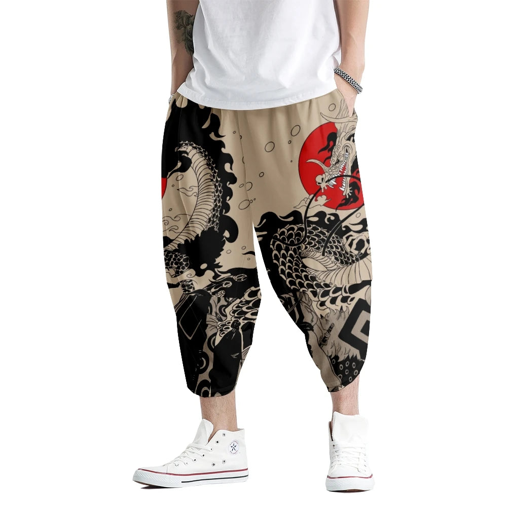 Japanese Dragon Samurai Kimono Pants