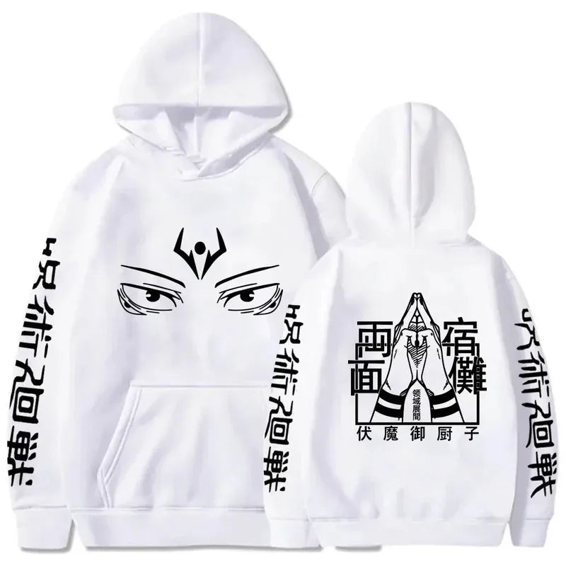 Japanese Anime Graphic Print Hoodie