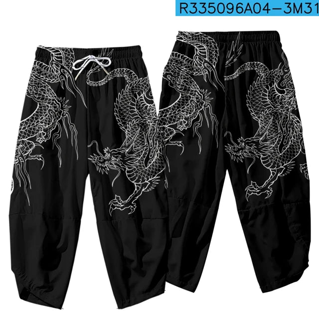 Japanese Dragon Samurai Kimono Pants