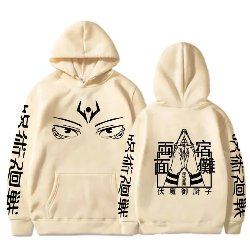 Japanese Anime Graphic Print Hoodie