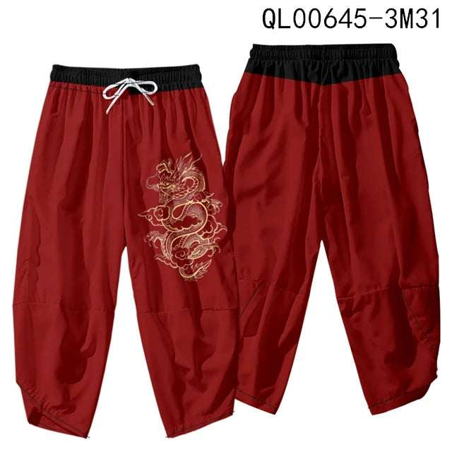 Japanese Dragon Samurai Kimono Pants