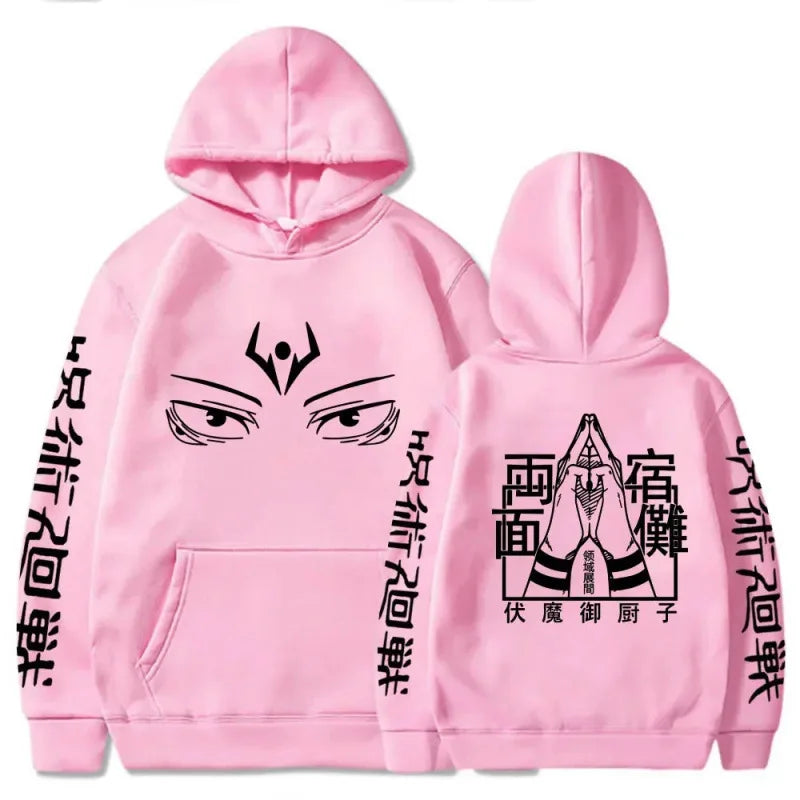 Japanese Anime Graphic Print Hoodie