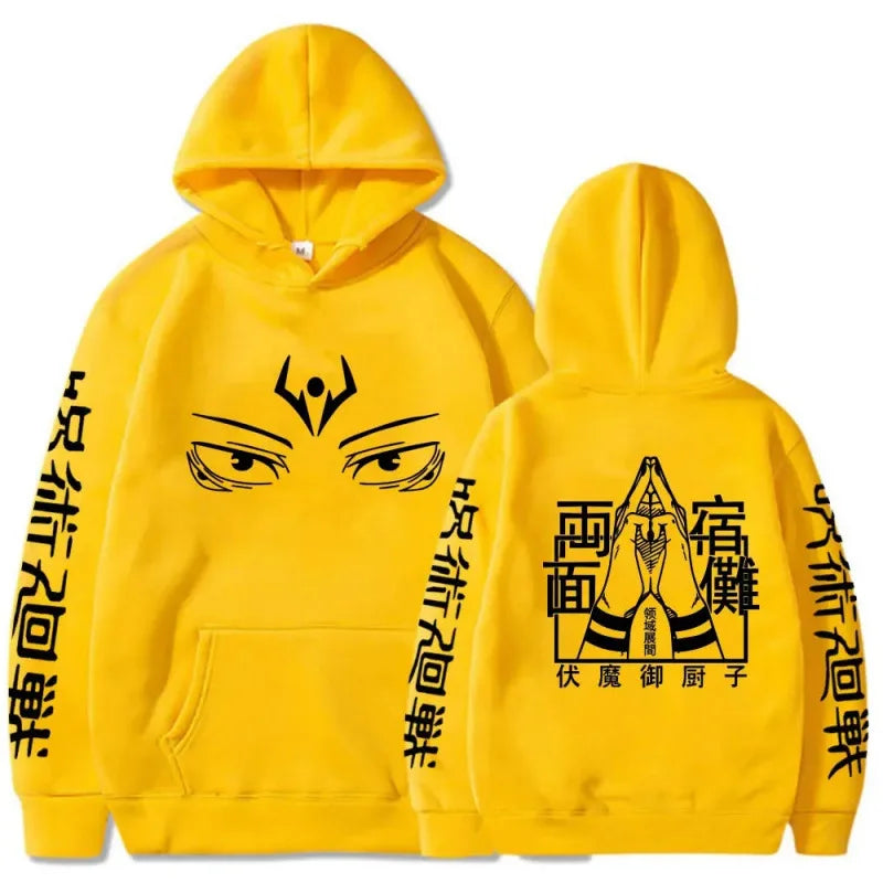 Japanese Anime Graphic Print Hoodie