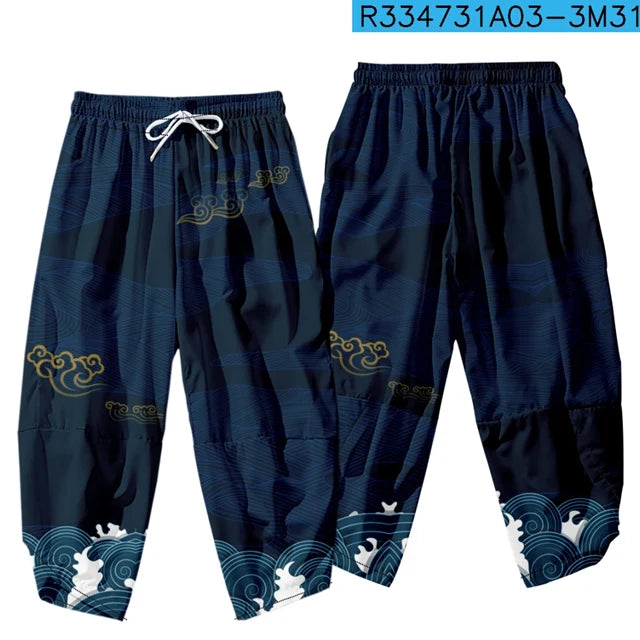Japanese Dragon Samurai Kimono Pants