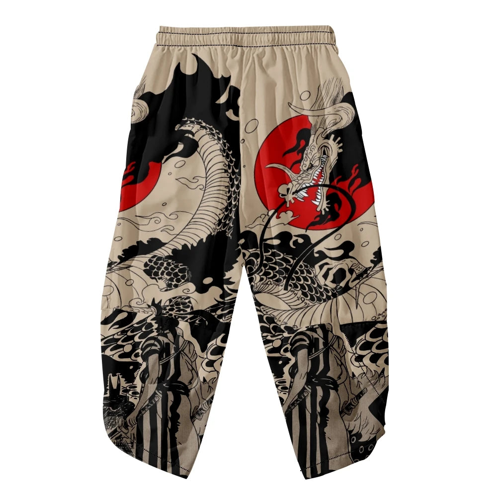 Japanese Dragon Samurai Kimono Pants